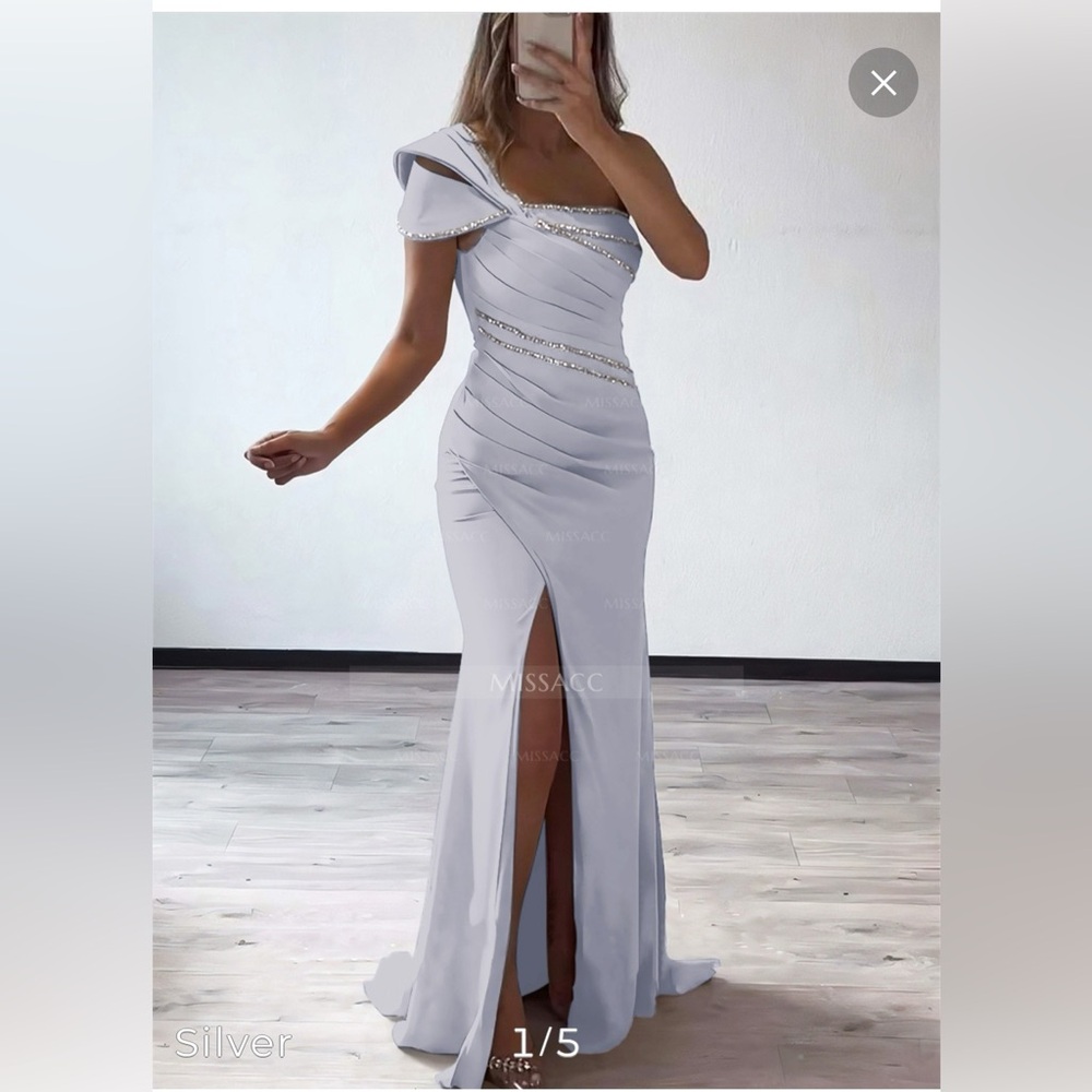 MISSAC ELEGANT ONE-SHOULDER DRESS (NEW)